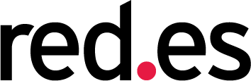 Logo de red.es, entidad pública dedicada a la promoción de la transformación digital en España, presentado en la página de inicio.